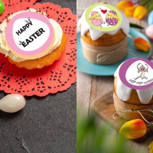 easter cupcake toppers printable, bunny and carrot party decorations, easter party supplies, 1.5” and 2” cupcake picks, pdf png download