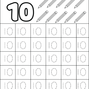 printable number tracing worksheets 0–10 for preschool & kindergarten kids | png digital download