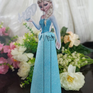 frozen princess elsa doll shape goodie container template | elsa birthday party favor box | printable diy treat box