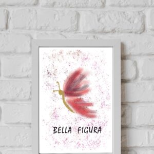 bella figure butterfly watercolour wall art printable – digital download pdf