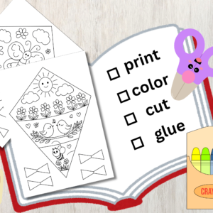 kite craft printable for kids
