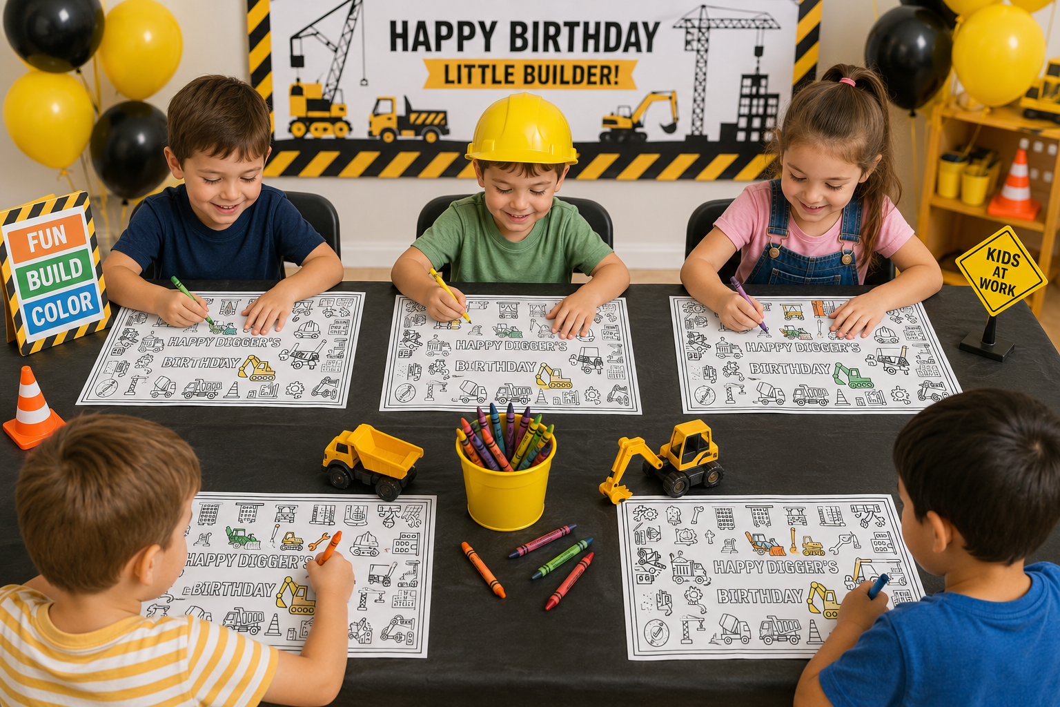 kids playing place mat game