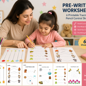 Pre-Writing Worksheets for Preschool | 6 Printable Tracing & Pencil Control Sheets