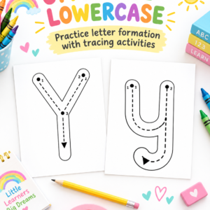 Alphabet Tracing Worksheets | Uppercase & Lowercase Letters | Preschool Letter Crafts | Thumbprint & Torn Paper | Printable PDF